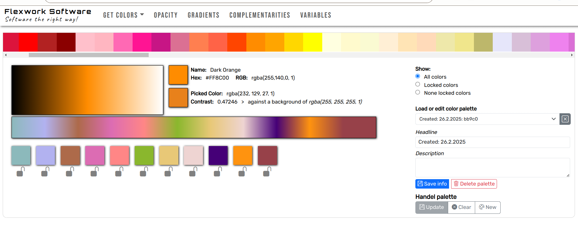 Colorworks create colors