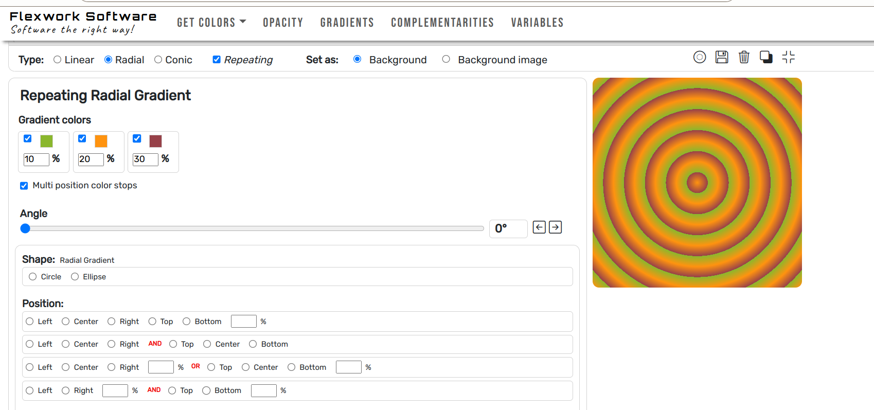 7 - Radial color gradients