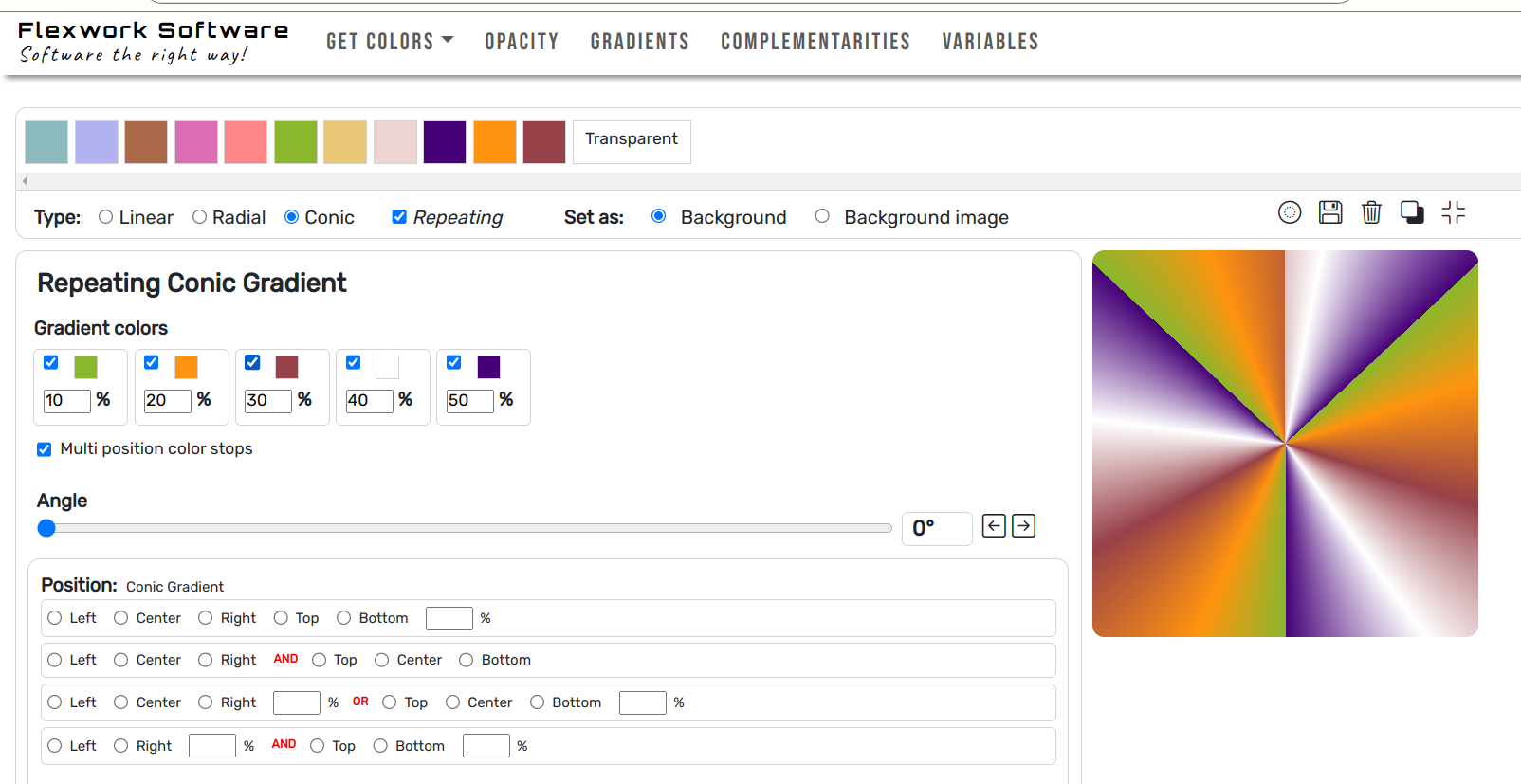 8 - Conic color gradients
